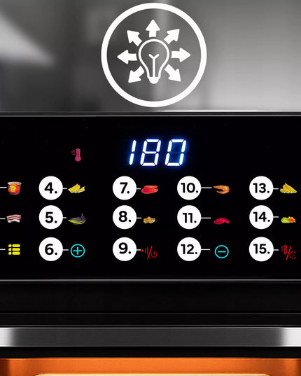 RETOO AIR FRYER 12L bealiejė gruzdintuvė orkaitė 1350W 10 rėžimų
