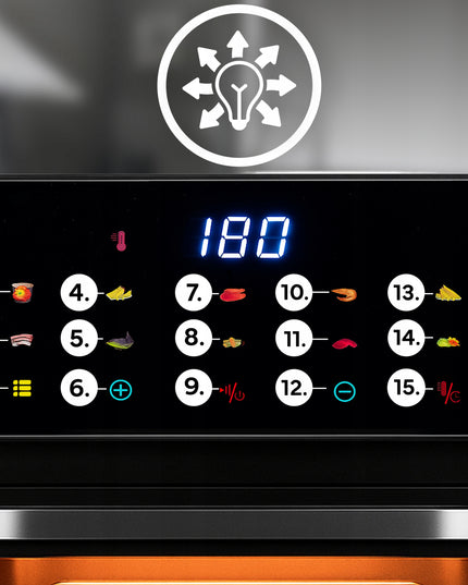 FRYTKOWNICA BEZTŁUSZCZOWA AIR FRYER 12 L KARŠTO ORO GRUZINTUVĖ 1350 W 10 REŽIMŲ AIRFRYER