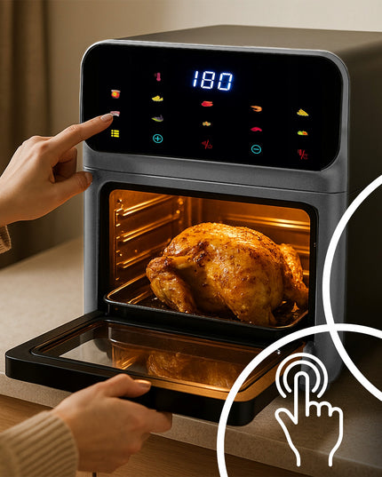 FRYTKOWNICA BEZTŁUSZCZOWA AIR FRYER 12 L KARŠTO ORO GRUZINTUVĖ 1350 W 10 REŽIMŲ AIRFRYER