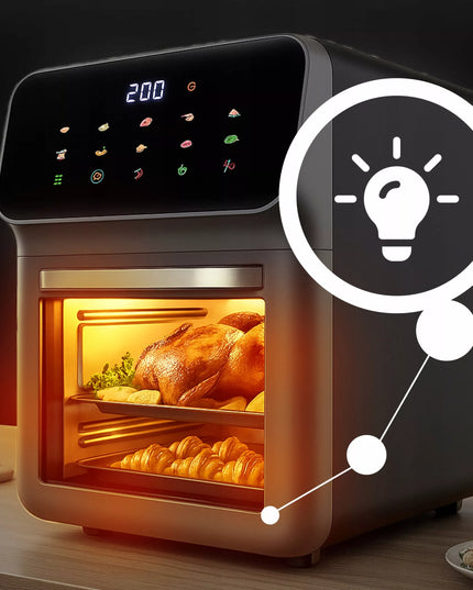 RETOO oro gruzdintuvė 12L orkaitė 1350W 10 režimų AIR FRYER