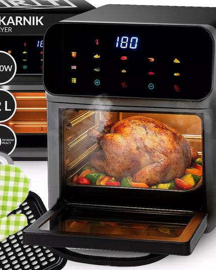 RETOO AIR FRYER 12L bealiejė gruzdintuvė orkaitė 1350W 10 rėžimų