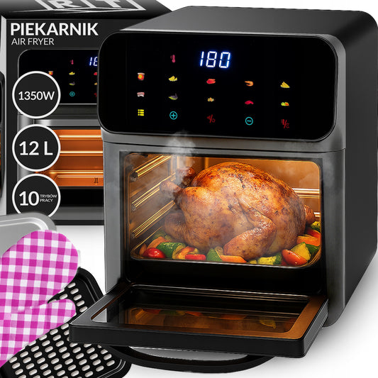 FRYTKOWNICA BEZTŁUSZCZOWA AIR FRYER 12 L KARŠTO ORO GRUZINTUVĖ 1350 W 10 REŽIMŲ AIRFRYER