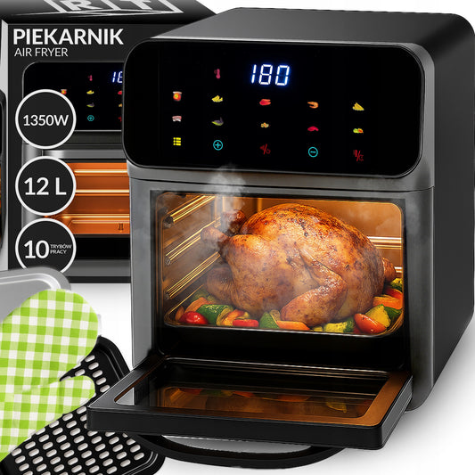 FRYTKOWNICA BEZTŁUSZCZOWA AIR FRYER 12 L KARŠTO ORO GRUZINTUVĖ 1350 W 10 REŽIMŲ AIRFRYER