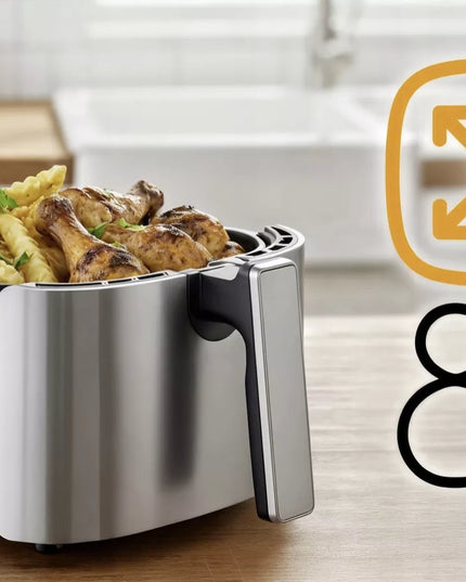 Karšto oro gruzdintuvė AIR FRYER, talpi 8 l, 2000 W, su 14 programų