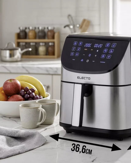 BEZTŁUSZCZOWA FRYTKOWNICA AIR FRYER DUŻA FRYTOWNICA 8L 2000W 14 PROGRAMÓW