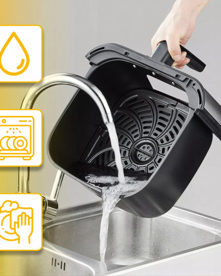 BEZTŁUSZCZOWA FRYTKOWNICA AIRFRYER 12 PROGRAMÓW DUŻA MOC MISA 8L