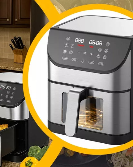 BEZTŁUSZCZOWA FRYTKOWNICA AIRFRYER 12 PROGRAMÓW DUŻA MOC MISA 8L