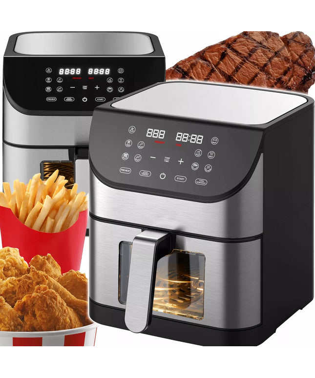 BEZTŁUSZCZOWA FRYTKOWNICA AIRFRYER 12 PROGRAMÓW DUŻA MOC MISA 8L