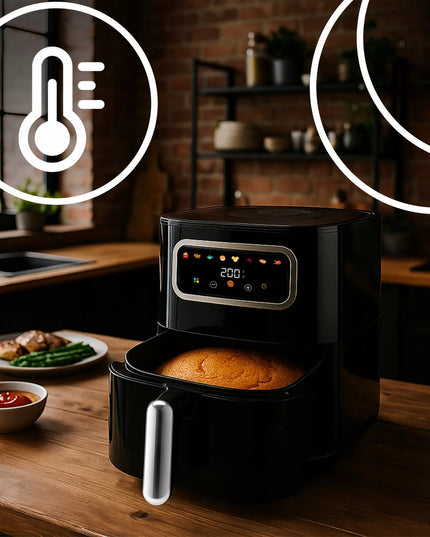 Oro gruzdintuvė AIRFRYER RETOO 1500W 5,5L talpos su 8 programomis