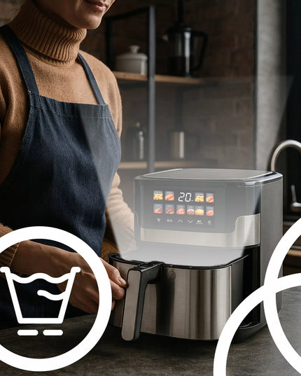RETOO oro gruzdintuvė AIRFRYER 2200W + WIFI TUYA programėlė