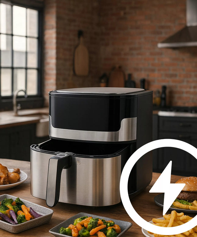 RETOO oro gruzdintuvė AIRFRYER 2200W + WIFI TUYA programėlė