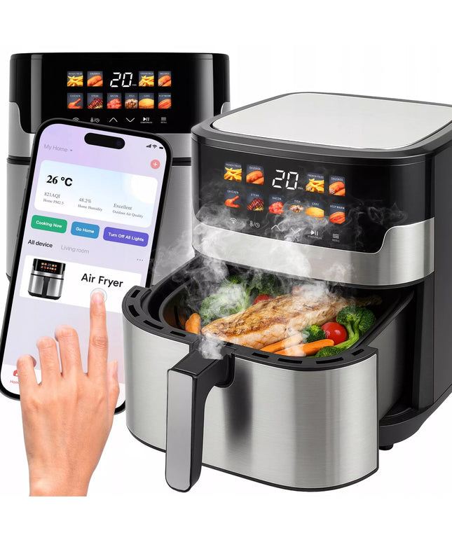 RETOO oro gruzdintuvė AIRFRYER 2200W + WIFI TUYA programėlė