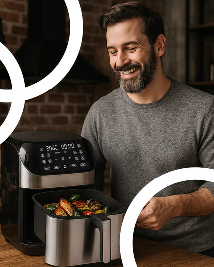 Karšto oro gruzdintuvė AIRFRYER 8L 12 programų 1800W XXL
