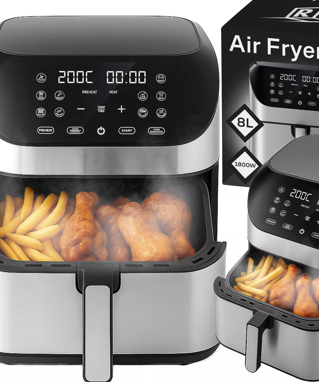 Karšto oro gruzdintuvė Airfryer 8L, 12 programų, 1800W