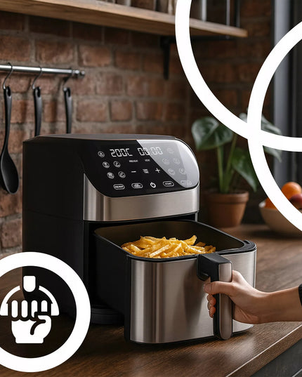 Karšto oro gruzdintuvė Airfryer 8L, 12 programų, 1800W