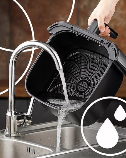 Oro gruzdintuvė AIRFRYER didelės galios kepimo prietaisas su 8L talpos dubeniu ir 12 programų