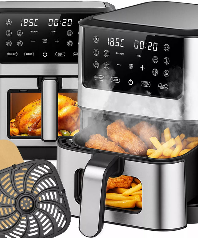 Oro gruzdintuvė AIRFRYER didelės galios 8L su 12 programų