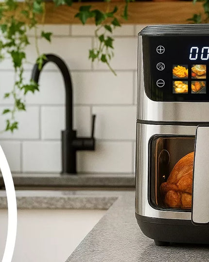 DIDELĖ GRUZDINTUVĖ BE RIEBALŲ 6,5L 1800W, AIR FRYER, 10 PROGRAMŲ