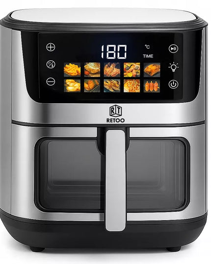 RETOO AIR FRYER gruzdintuvė be riebalų 6,5 l, 1800 W, 10 programų