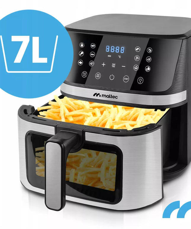 Maltec be aliejaus gruzdintuvė Air Fryer, 7L, 1800W, su langeliu