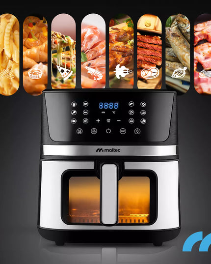 Maltec be aliejaus gruzdintuvė Air Fryer, 7L, 1800W, su langeliu