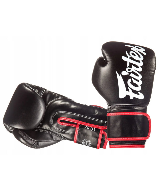 Fairtex bokso pirštinės BGV14 mikropluoštas, juodos-raudonos, 14OZ