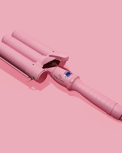 Hollywood Hair Mermaid Waver trigubos plaukų bangų formavimo žnyplės, 32 mm, Barbie Pink