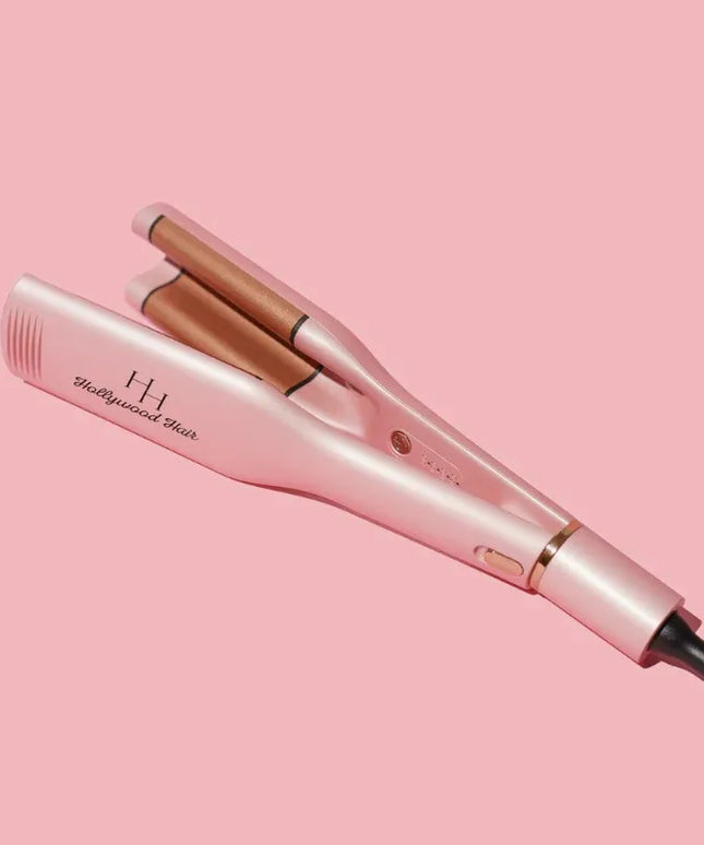 Plaukų bangavimo žnyplės Rose Gold su jonizacija „Hollywood Hair“