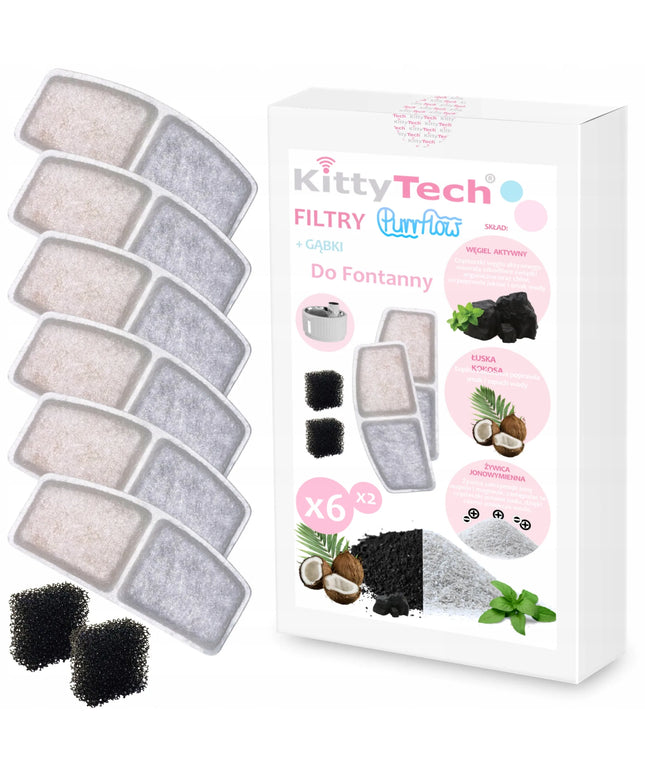 Filtrai PurrFlow fontanui 6 vnt. KT3100A-W KittyTech