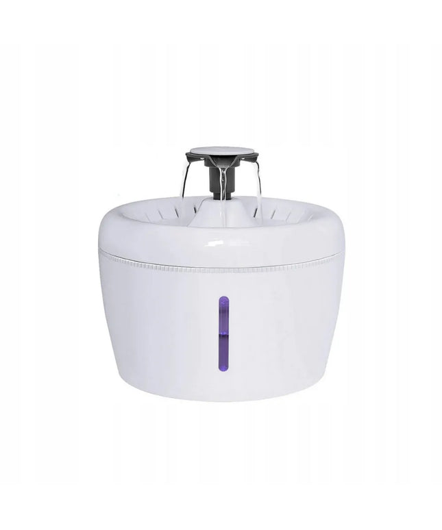 Automatinė vandens girdykla-fontanas Els Pet, 2,5 l, su LED apšvietimu ir filtru, balta/pilka