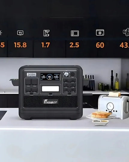 Fossibot F2400 nešiojamoji energijos stotelė, 2400 W, 2048 Wh, UPS