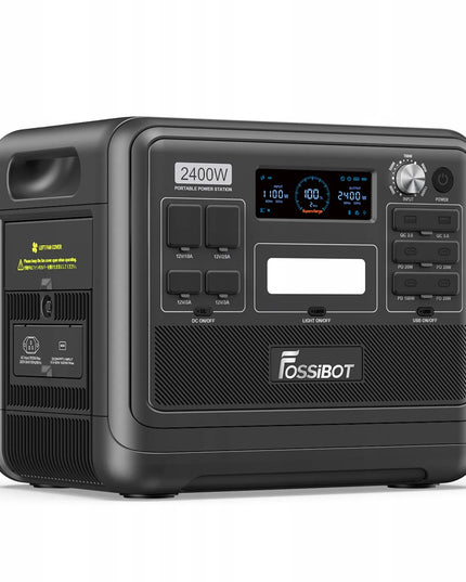 Fossibot F2400 nešiojama energijos stotelė, 2400 W, 2048 Wh, XT90, BT, saulės įkrovimas