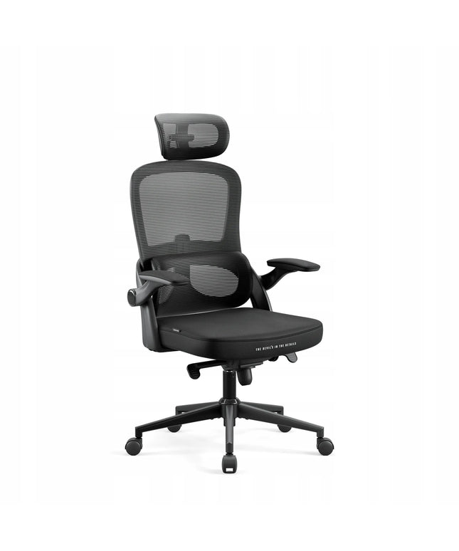 Ergonominė biuro kėdė Diablo V-Light, sukamoji, juoda