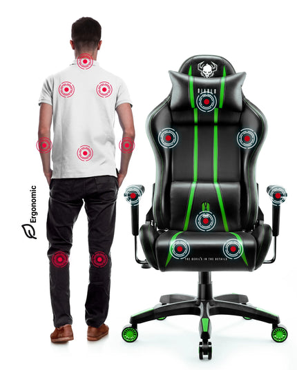 Žaidimų kėdė Diablo X-One 2.0 Normal Size: Juoda ir žalia