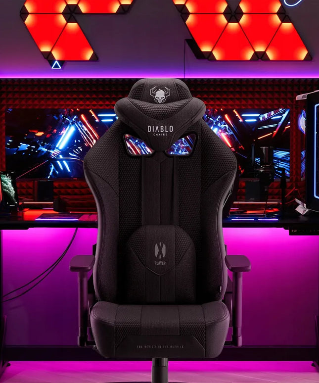 Medžiaginė žaidimų kėdė DIABLO X-Player 2.0 Normal Size: juoda