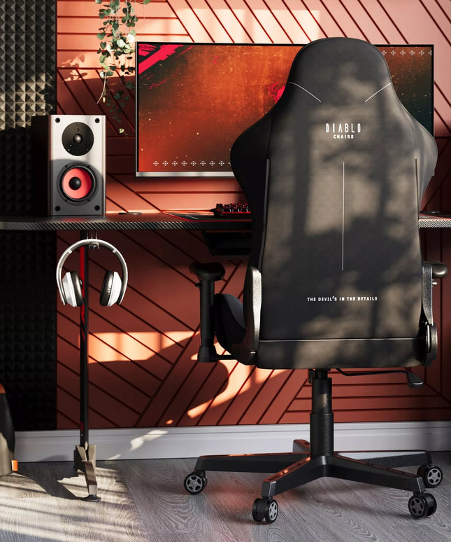 Medžiaginė žaidimų kėdė DIABLO X-STARTER, pilka