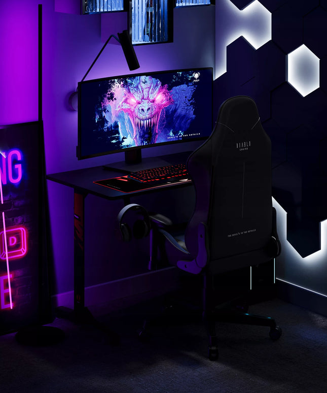 Medžiaginė žaidimų kėdė Diablo X-STARTER tamsiai mėlyna