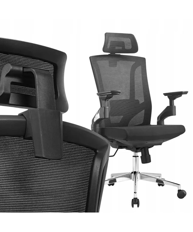 Ergonominė biuro kėdė Spacetronik – reguliuojama, sukamoji, juoda