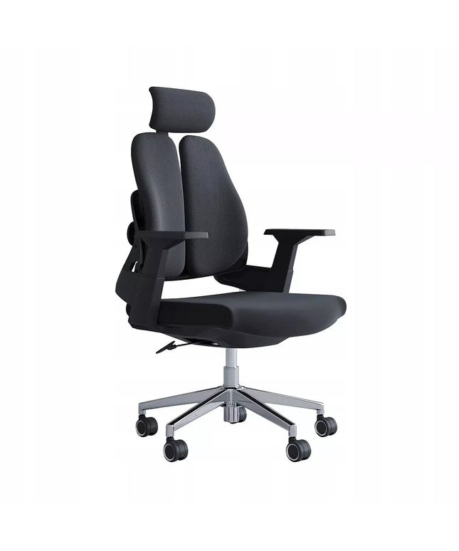 Ergonominė biuro kėdė Spacetronik BARRY, pasukama, reguliuojama, didelė, medžiaginė, juoda