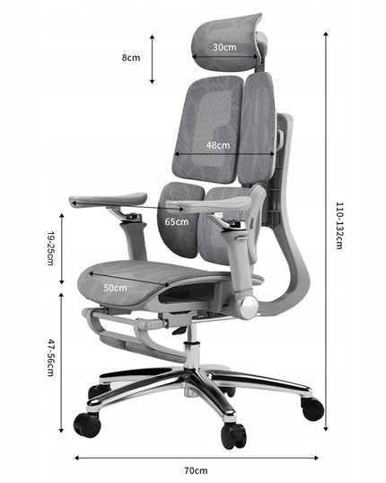 Ergonomiška biuro kėdė Spacetronik Springo, reguliuojama, su tinkleliu, juoda