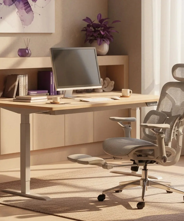 Ergonominė biuro kėdė Spacetronik Springo, pilka, reguliuojama, su tinkleliu