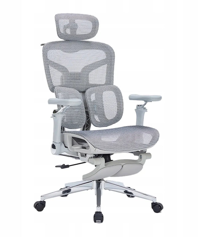 Ergonominė biuro kėdė Spacetronik Springo, pilka, reguliuojama, su tinkleliu
