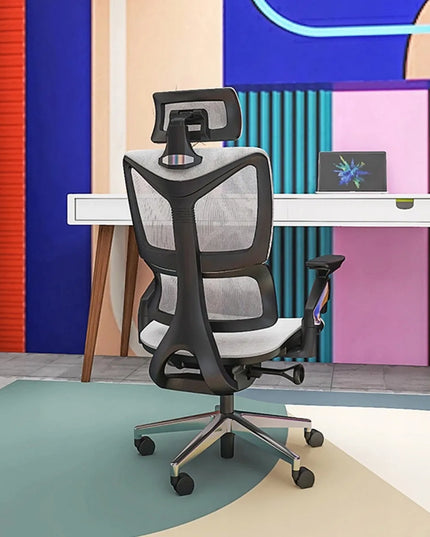 Ergonomiška biuro kėdė Spacetronik Hilde 130kg, 4D porankiai, pilka