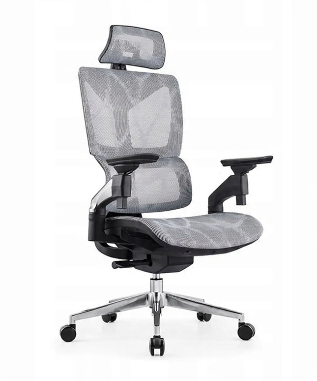 Ergonomiška biuro kėdė Spacetronik Hilde 130kg, 4D porankiai, pilka