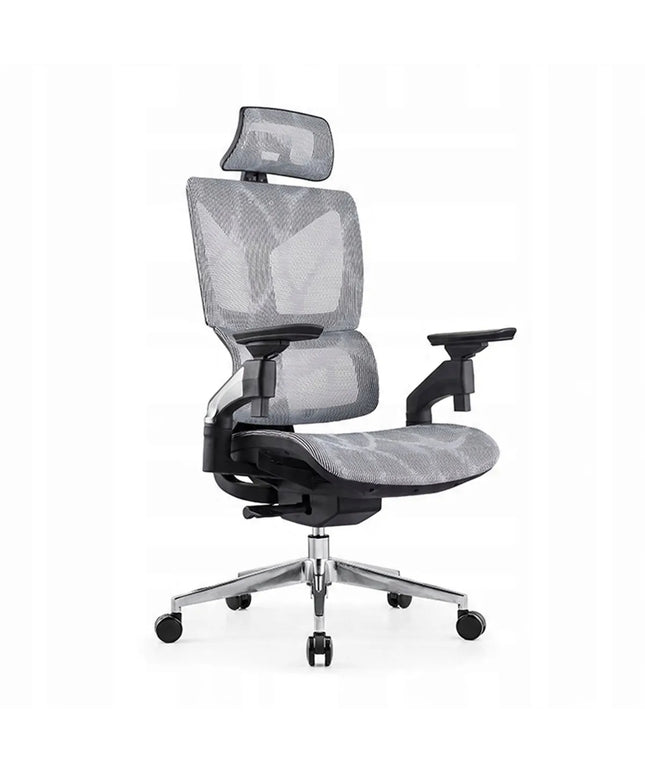 Ergonomiška biuro kėdė Spacetronik Hilde 130kg, 4D porankiai, pilka