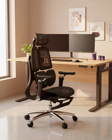 Ergonomiška biuro kėdė Spacetronik Springo, pilka, su tinkleliu