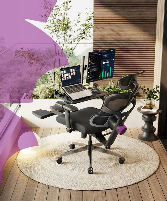 Ergonominė biuro kėdė su pakoju Spacetronik 136 kg, pilka