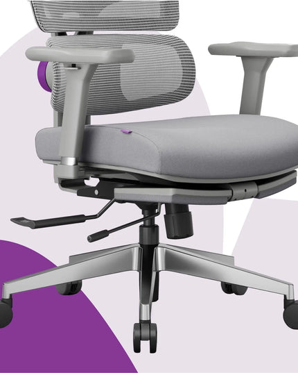 Ergonominė biuro kėdė su pakoju Spacetronik 136 kg, pilka