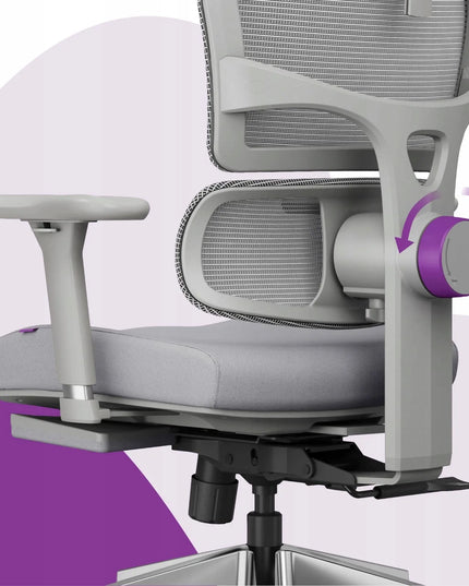 Ergonominė biuro kėdė su pakoju Spacetronik 136 kg, pilka