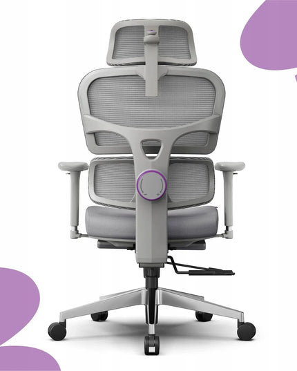 Ergonominė biuro kėdė su pakoju Spacetronik 136 kg, pilka